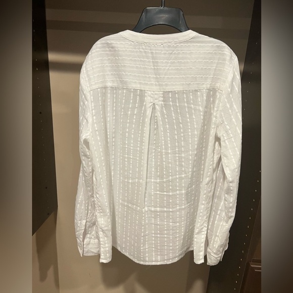 Tommy Hilfiger Cream Buttoned Long Sleeve Blouse - Picture 5 of 5